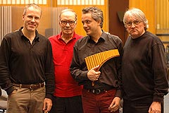 Matthias Keller, Ennio Morricone, Ulrich Herkenhoff and director Laios 
      Koltai