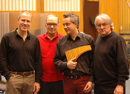 Matthias Keller, Ennio Morricone, Ulrich Herkenhoff und Regisseur Laios Koltai